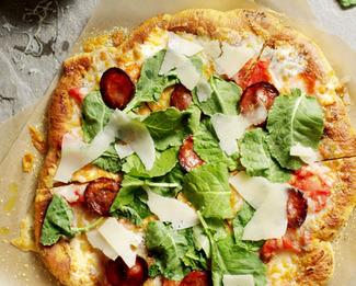 PRÉSIDENT® DON BERNARDO® MANCHEGO CHEESE CHORIZO AND KALE PIZZA