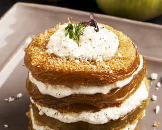 Fried Green Tomatoes With Président® Feta Dressing