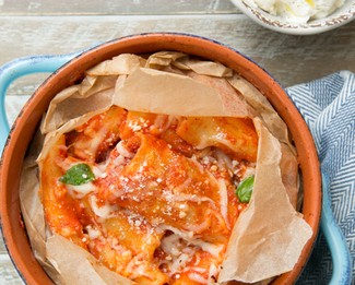 Galbani® Four Cheese Paccheri al Cardinale 
