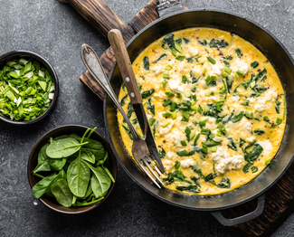 President® Crumbled Goat Cheese and Spinach Frittata